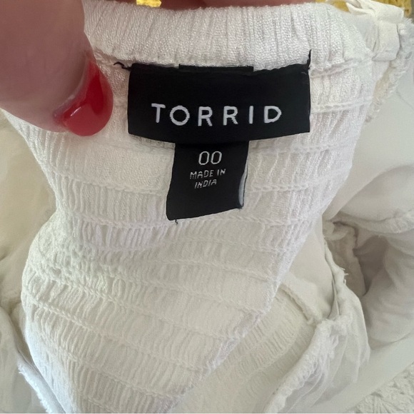 TORRID Maxi Crochet Detail Trapeze Dress GRANNY SQUARE CROCHET SIZE large 00X - Picture 7 of 13